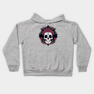 Day of the Dead Skull 08 Kids Hoodie